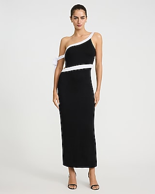 strapless open back dress Elegant Ribbed Tie-Dye Tube Dress with Drawstring main image 1