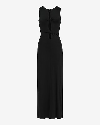 Twist Cutout Sleeveless Maxi Knit Dress | Express