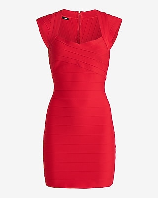 V-Neck Sleeveless Bandage Mini Sheath Dress
