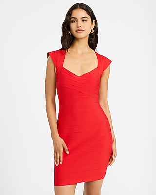 V-Neck Sleeveless Bandage Mini Sheath Dress