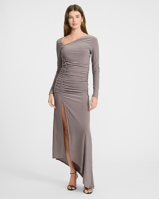 asymmetrical hem bridesmaid dress Amiera Sleeveless Asymmetric Hem Jersey Maxi Dress main image 0