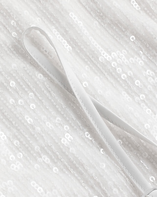 Sequin Cowl Neck Asymmetrical Hem Midi Dress