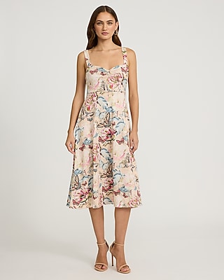 【新品未使用！】Pin-Stripe Belted Flared Dress S Pin-Stripe Belted Flared Dress
