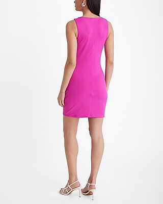 Body Contour Boat Neck Sleeveless Mini Dress