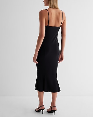 V-Neck Sleeveless Midi Slip Dress