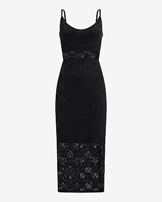 Lace V-Neck Sleeveless Midi Sheath Dress - image 4