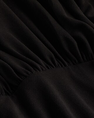 EX - HALTER NK RUCHED BODICE TIERED KNIT MAXI - 9418055:PITCH BLACK:L