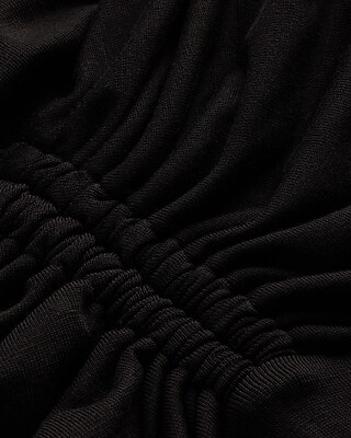 EX - HALTER NK RUCHED BODICE TIERED KNIT MAXI - 9418055:PITCH BLACK:L