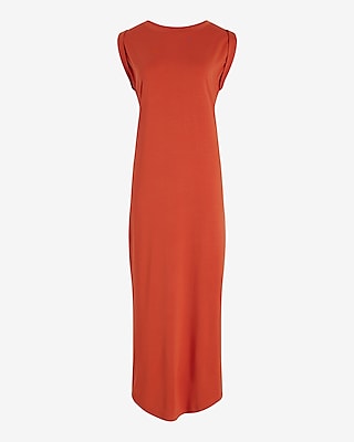Crew Neck Sleeveless T-Shirt Maxi Dress