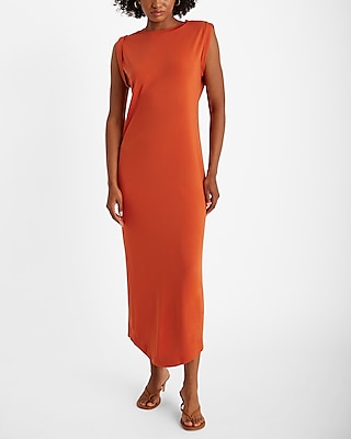 Crew Neck Sleeveless T-Shirt Maxi Dress