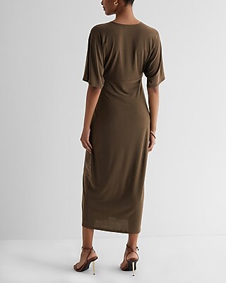 V-Neck Twist Front Maxi Dress - thumbnail 9
