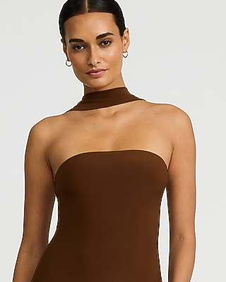 Strapless Choker Maxi Sheath Dress - image 2