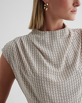 draped mock neck midi sheath dress liveloveblank on LTK