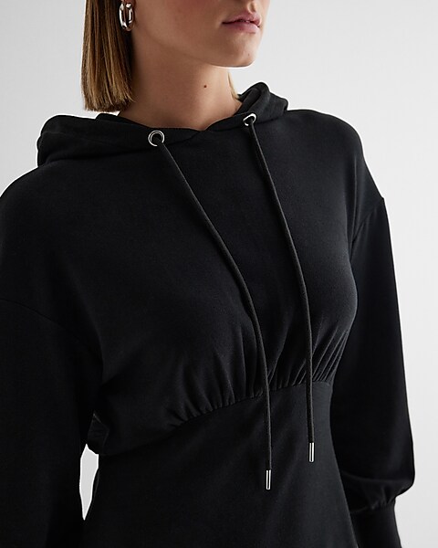 Long Sleeve Midi Hoodie Dress | Express Long Sleeve Midi Hoodie Dress | Express