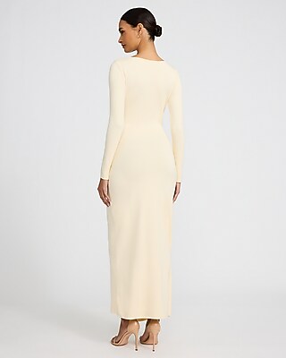 Long Sleeve Hardware Wrap Maxi Dress - image 3