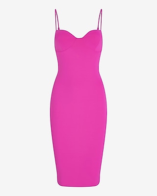 Body Contour Sweetheart Neckline Midi Dress