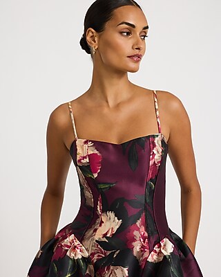 Harlow Satin Drop Waist Midi Dress with Pockets