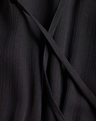 TEST- LONG SLV SMOCKED WAIST TIERED MAXI- SOLID- 9420187:PITCH BLACK:XL