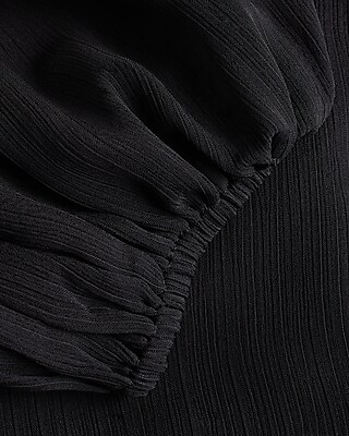 V-Neck Long Sleeve Twist Front Maxi Dress