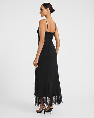 V-Neck Sleeveless Lace Trim Maxi Slip Dress - image 3