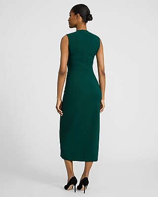 Sleeveless Button Front Maxi Sheath Dress - image 3