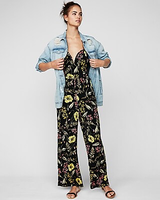 express floral jumpsuit