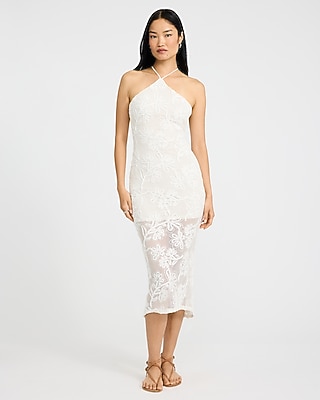 midi elegant cocktail dresses for any party Strapless Formal A Line Floral Lace Midi Cocktail Dress – The Dress Outlet main image 0