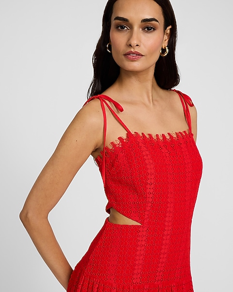 red lace sleeveless dress Elegant Long Spaghetti Straps Sequins Prom Dresses Long Slit Online the soft fabric ensures comfort throughout the day or evening MISSGUIDED Red Sleeveless Mini Dress