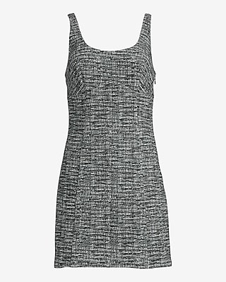 Tweed Scoop Neck Sleeveless Mini Dress - image 4