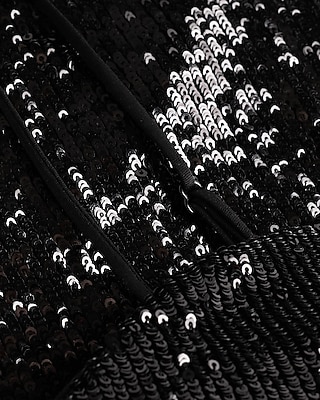 Sequin Square Neck Sleeveless Midi Dress