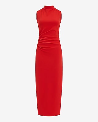 wedding dresses cute Xscape Women's High-Neck Sleeveless Ruffle Scuba Dress - Black