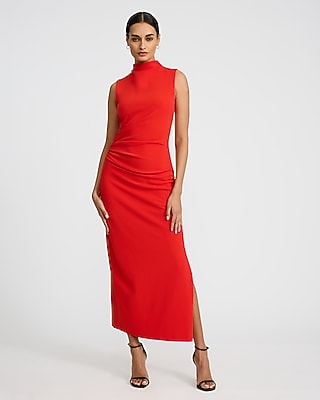 long dress for hoco Glitter Red Homecoming Dress Long Puff Sleeve Graduation Dresses SD146 –  Viniodress main image 1