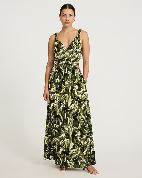 cutout maxi dress Kelly Green Twist Front Cut Out - Dresses short sleeves and an eye Lanah Cut Out Maxi Dress