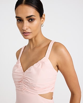 Cotton Poplin Cutout Drop Waist Smocked Back Maxi Dress with Pockets - image 3