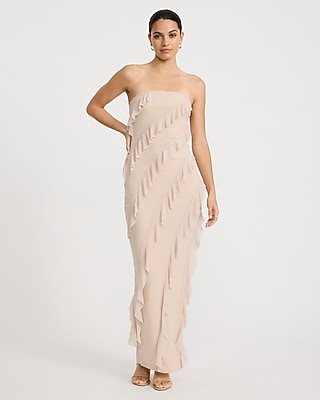 maxi dress beach vacation Moonlit Shore Navy Seashell Print Ruffle Maxi Dress
