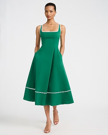 slim fit dress slacks Little White Fit and Flare Dress 8