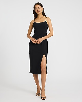 holiday movie theme dress to impress Charissa Boat Neck Midi Dress in Black main image 0