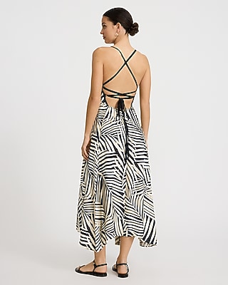 women's colorful maxi dress Golden Hour Goddess Flowy Maxi Sundress | Cutout Maxi Dress | Backless Flowy Maxi