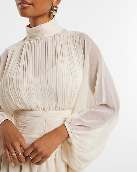 Mock Neck Long Sleeve Dress Mock Neck Long Sleeve Dress