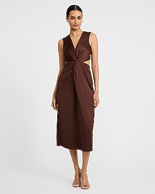 brown dresses for wedding guest Jianna Peated Maxi Dress Brown | Wedding Guest Dress main image 1