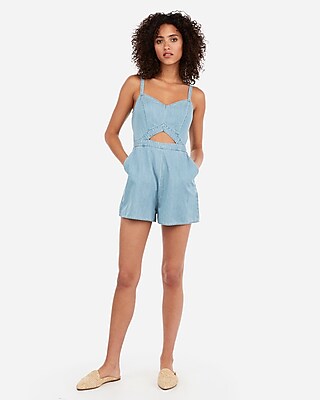 express denim romper