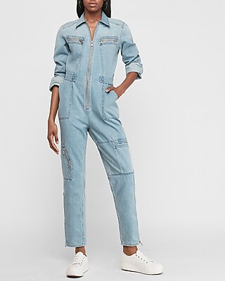 express denim jumpsuit