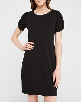 puff sleeve shift dress
