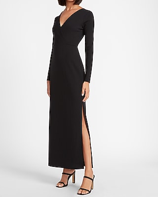 long sleeve wrap around dress