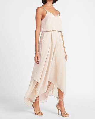 asymmetric hem maxi dress