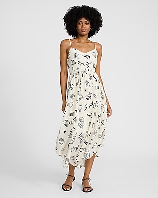 Floral V-neck Flutter Sleeve Smocked Waist Maxi Dress | Express