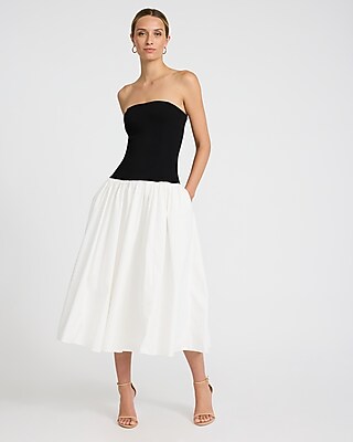 colorblock flare dress Women's Andrew Marc Colorblock Fit & Flare Dress, Size: 6, Black
