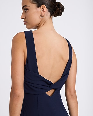 boat neck backless dress Yindi Backless Boat Neck Maxi Dress Black
