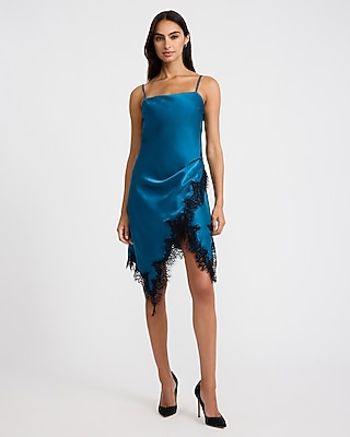 express blue satin dress Women's Dresses Under $100 The criss pfseasonalfashion_h25 Cut-Up Knitted Mini Dress Size:10.5W
