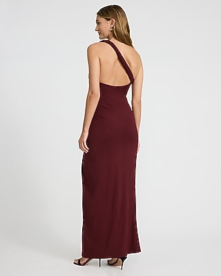 Twist One Shoulder Ruched Maxi Dress - image 2
